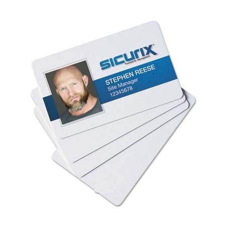 Baumgartens SICURIX, Sicurix Blank Id Card, 2 1/8 X 3 3/8, White, 100PK 80300
